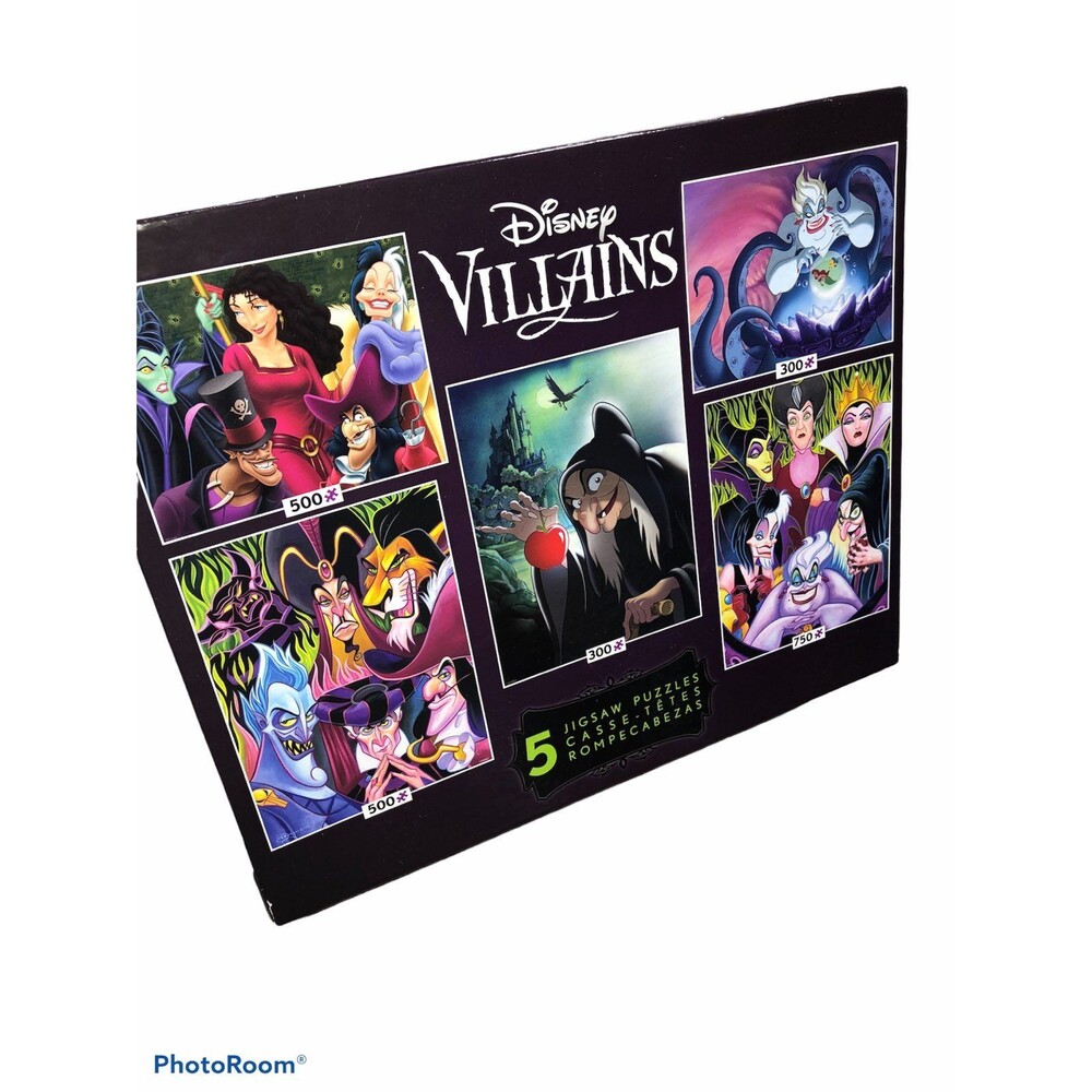 Disney Villains 5 jigsaw puzzles collection
